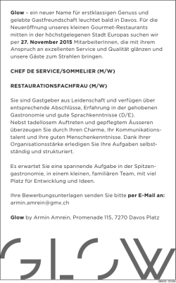 Glow &ndash; ein neuer Name f&uuml;r erstklassigen Genuss und