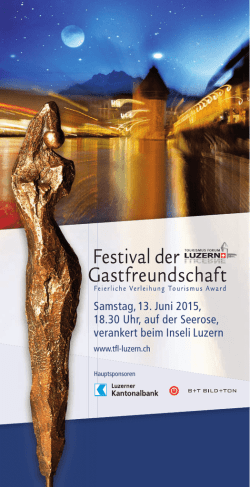 Festivalf&uuml;hrer f&uuml;r das &laquo;Festival der Gastfreundschaft&raquo; 2015