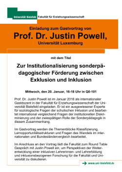 Prof. Dr. Justin Powell,