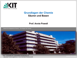 Grundlagen der Chemie - Prof. Annie K. Powell group