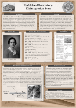 In the 1920s and 1930s, Marietta Blau developed the method of detect