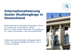 Duales Studium und Internationalisierung