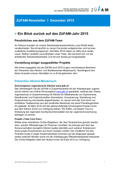 Ein Blick zur&uuml;ck auf das Z&uuml;FAM-Jahr 2015