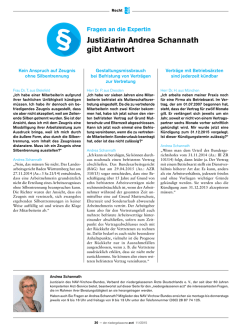 Justiziarin Andrea Schannath gibt Antwort - NAV-Virchow-Bund