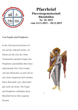 Pfarrbrief Nr. 10 2015 - Pfarreiengemeinschaft Rheinböllen