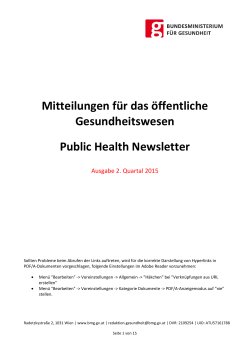2. Quartal 2015 - Bundesministerium für Gesundheit