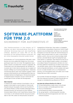 Software-Plattform für tPm 2.0