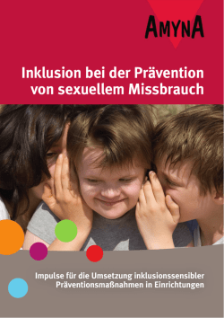 Inklusion bei der Pr&auml;vention von sexuellem Missbrauch