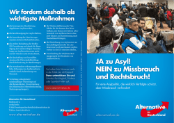 JA zu Asyl! NeiN zu Missbrauch und Rechtsbruch!