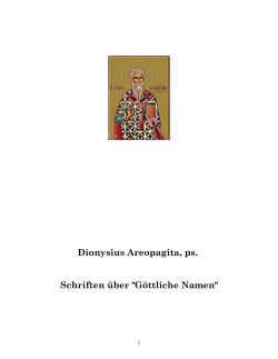 Schriften über "Göttliche Namen" (De divinis nominibus)