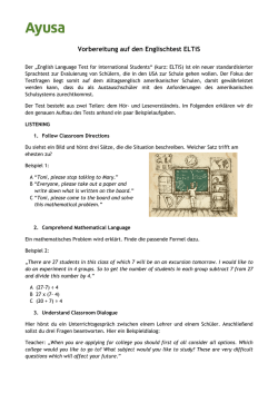 Vorbereitung auf den Englischtest ELTiS - Ayusa