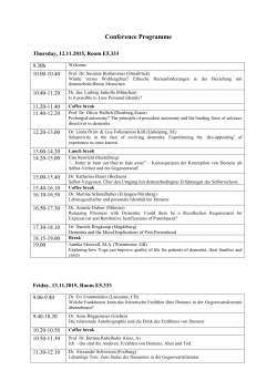 Conference Programme - Deutsche Alzheimer Gesellschaft