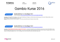Gambio SEO-Kurse PDF