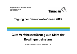 Gute Verfahrensf&uuml;hrung aus Sicht der Bewilligungsinstanz, lic.iur