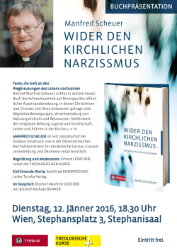 wider den kirchlichen narzissmus
