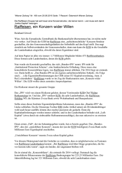 20-08-2015 – Raiffeisen, ein Konzern wider Willen