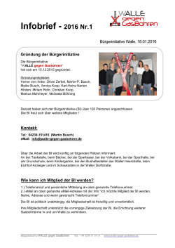 findet Ihr einen 1. Infobrief zur Gründung und aktuellen Infos.