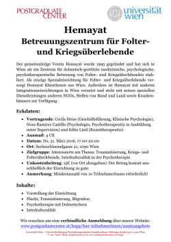Hemayat - Betreuungszentrum für Folter