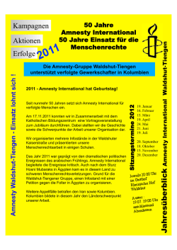 J ahres &uuml;berblic k Aktionen Kampagnen Erfolge