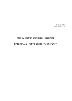 Money Market Statistical Reporting