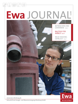 Ewa Journal 03 / 2015 - und Wasserversorgung Altenburg GmbH