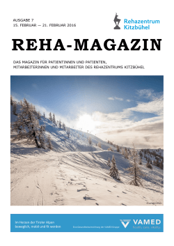 reha-magazin - Rehazentrum Kitzbühel