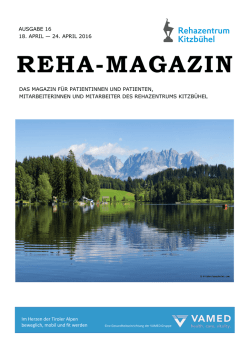 Reha News - 16. Ausgabe April 2016