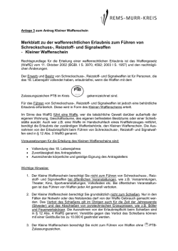 Merkblatt - Kleiner Waffenschein - Landratsamt Rems-Murr