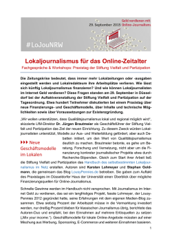 Lokaljournalismus für das Online-Zeitalter