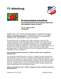TT-Abteilung - Sportfreunde Grande Kuddewörde eV