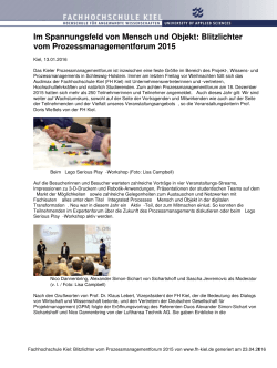 Fachhochschule Kiel: Blitzlichter vom Prozessmanagementforum 2015