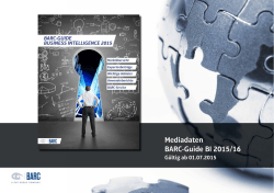 Mediadaten BARC-Guide BI 2015/16