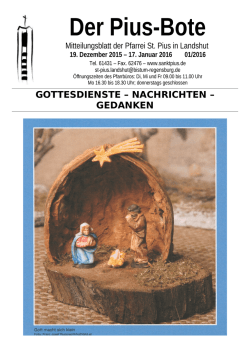 Hl. Messe - der Pfarrei St. Pius