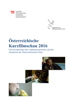 Broschüre Österreichische Kurzfilmschau 2016