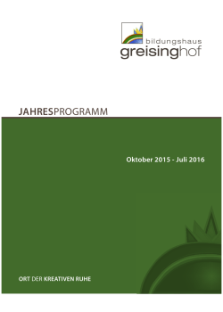 Kursprogramm2015_2016 - Bildungshaus Greisinghof