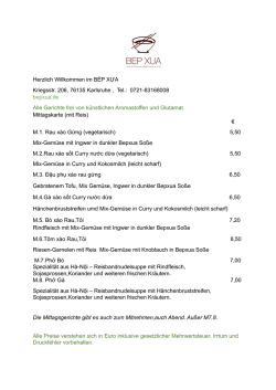 Herzlich Willkommen im BẾP XƯA Kriegsstr. 206, 76135