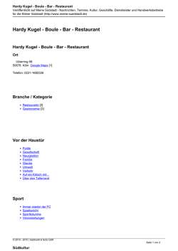 Hardy Kugel - Boule - Bar - Restaurant