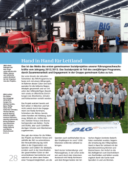 Hand in Hand f&uuml;r Lettland