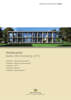 Holzbaupreis Baden-W&uuml;rttemberg 2015