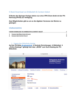 E-Book via Shibboleth & Contect-Select
