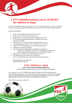 1. FSV Fußballferiencamp vom 03.