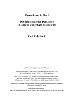 Deutschtum in Not - Wintersonnenwende