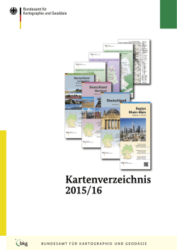 Kartenverzeichnis 2015/2016 - Bundesamt für Kartographie und