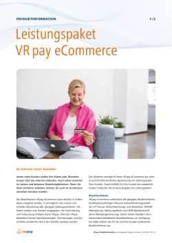 Leistungspaket VR pay eCommerce