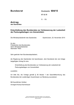 Drucksache 604/15