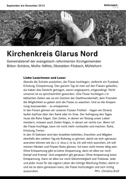 10.30 Uhr, Pfarrhaussaal Obstalden