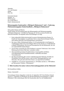 Hier geht`s zum Formular f&uuml;r den Einspruch.