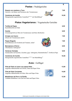Hauptgerichte - Restaurant Buenos Aires