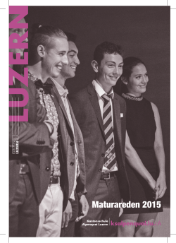 Maturareden 2015 - Kantonsschule Alpenquai Luzern