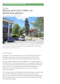 Hechingen: Mensa wird doch n&auml;her an Realschule gebaut